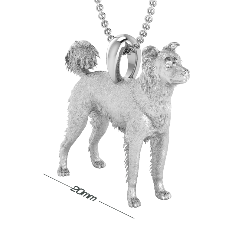 Border collie cross pendant