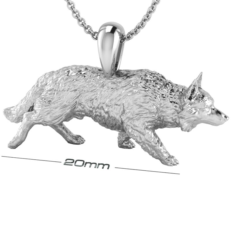 Border collie crouching pendant