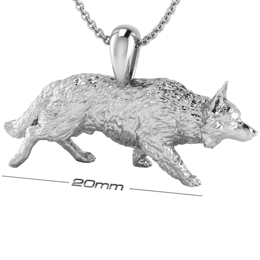 Border collie crouching pendant