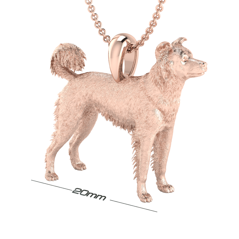 Border collie cross pendant