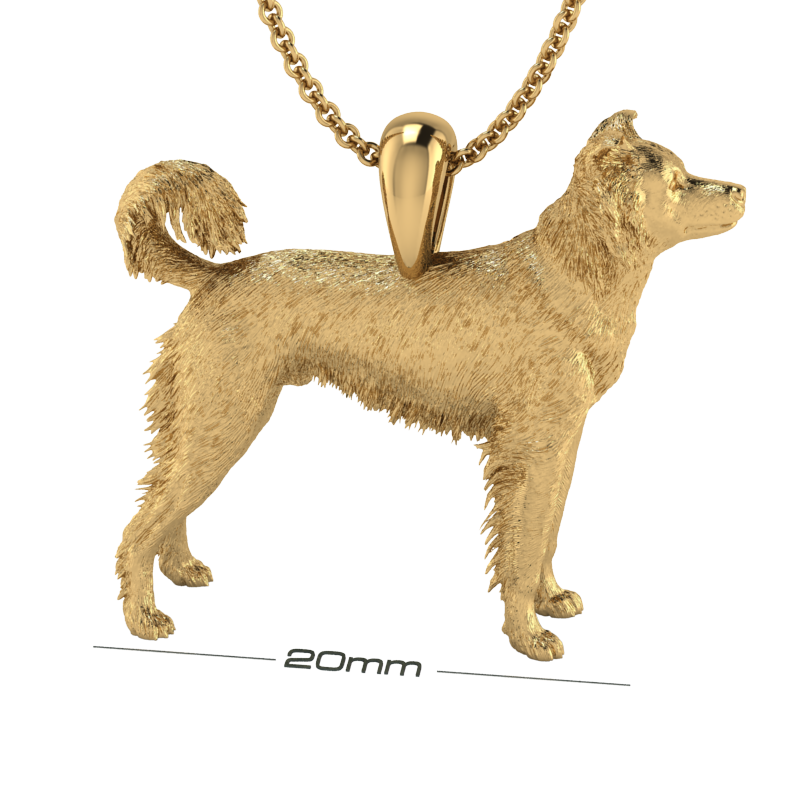 Border collie cross pendant