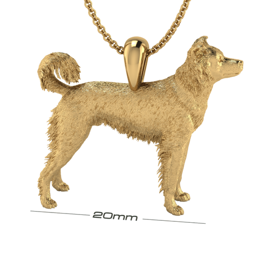 Border collie cross pendant