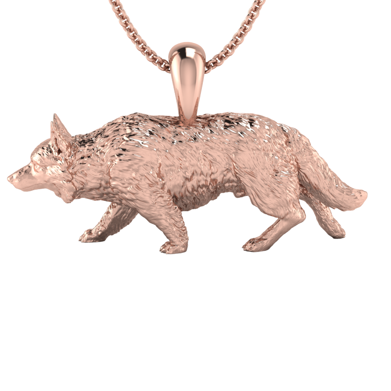 Border collie crouching pendant