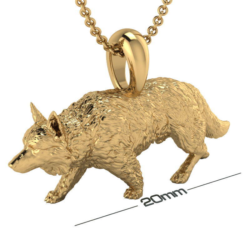 Border collie crouching pendant