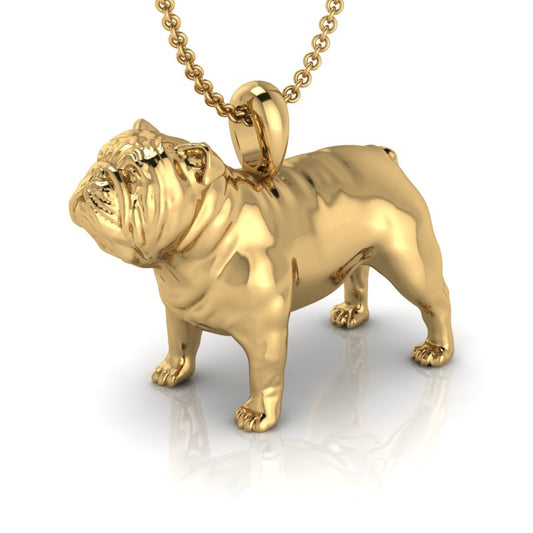 Silver dog pendant necklace with textured fur details on a chain, perfect accessory for dog lovers and jewellery enthusiasts worldwide, also available in solid gold. Made by Chris Simpson Designs in the United Kingdom.