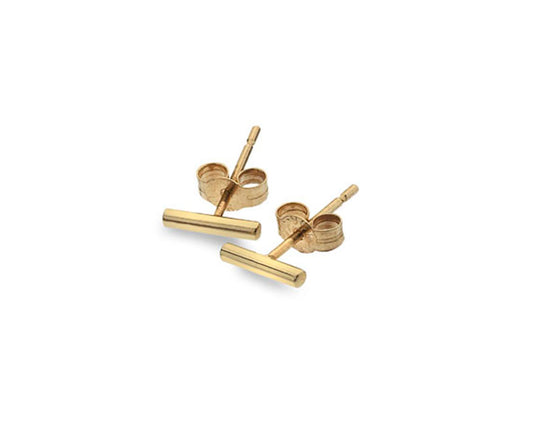 Round bar stud earrings