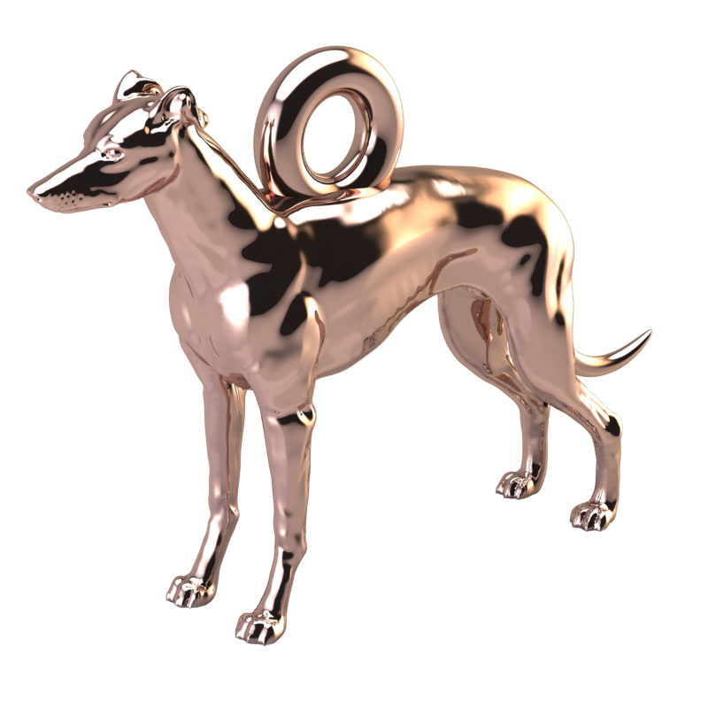 Greyhound silver charm