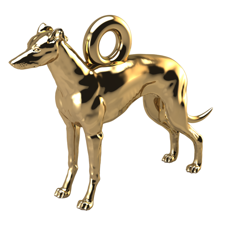 Greyhound silver charm