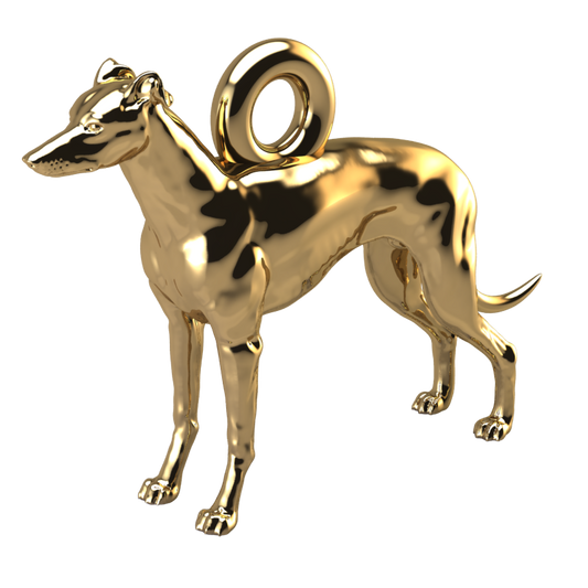 Greyhound silver charm