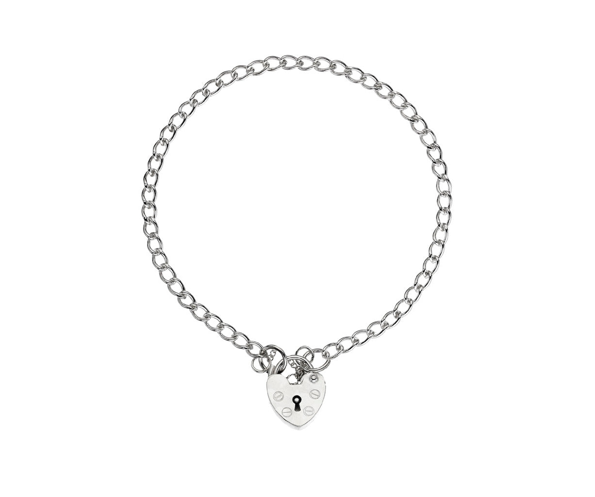 Light Traditional Curb Charm Bracelet