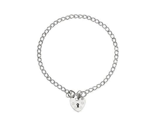 Light Traditional Curb Charm Bracelet