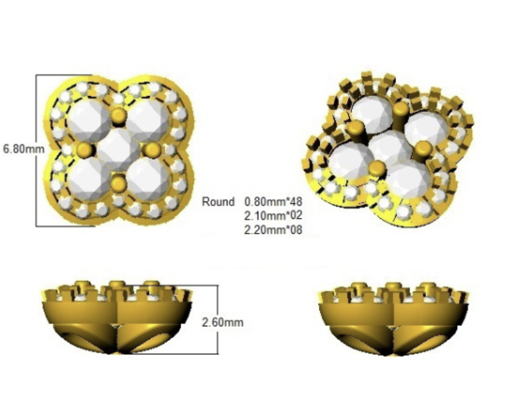 Clover diamond earrings