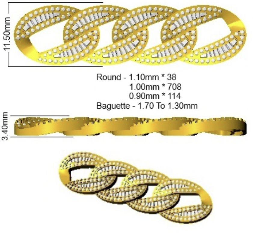 Diamond cuban link bracelet