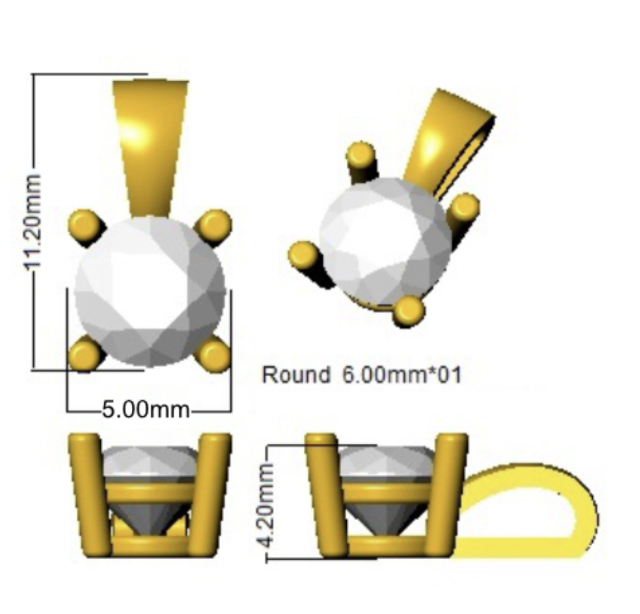 Solitaire diamond necklace