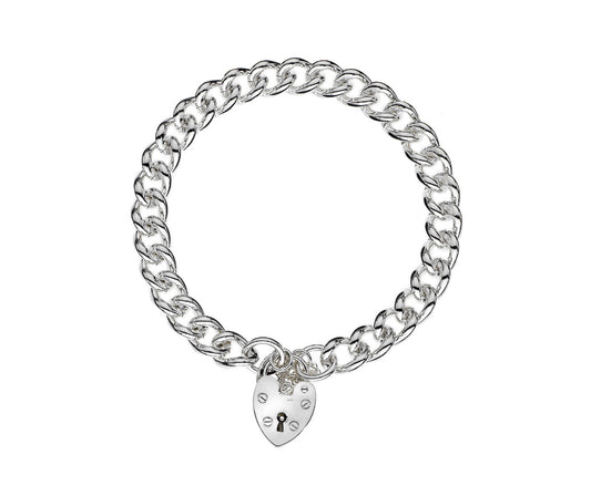 Heavy Traditional Curb Charm Bracelet