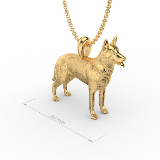 Silver dog pendant necklace with textured fur details on a chain, perfect accessory for dog lovers and jewellery enthusiasts worldwide, also available in solid gold. Made by Chris Simpson Designs in the United Kingdom.