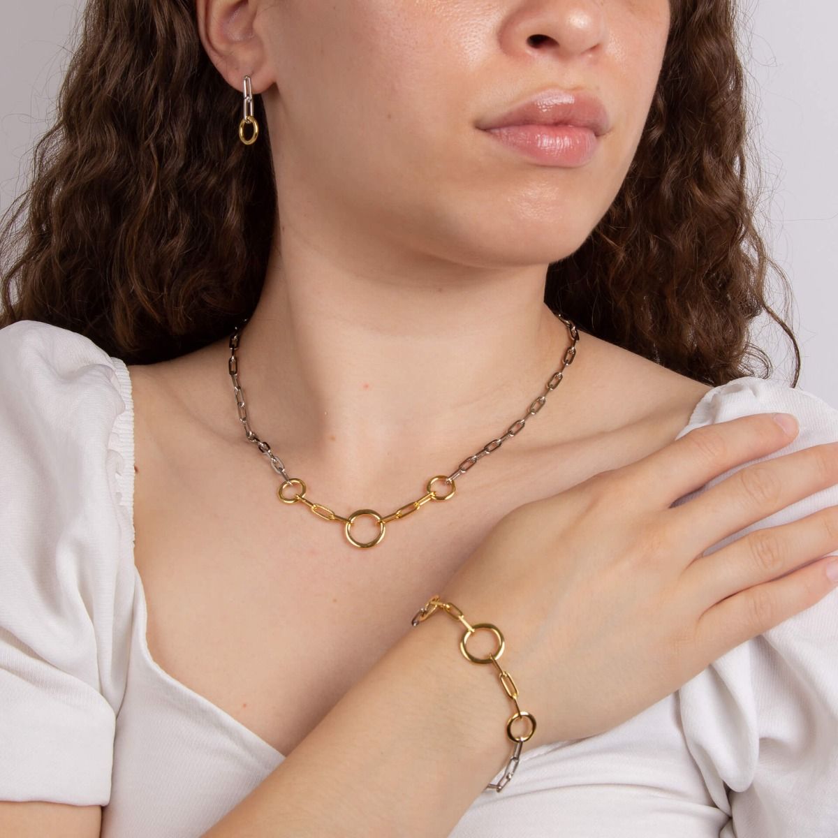 Fiorelli Open Circle Chain Link Necklace