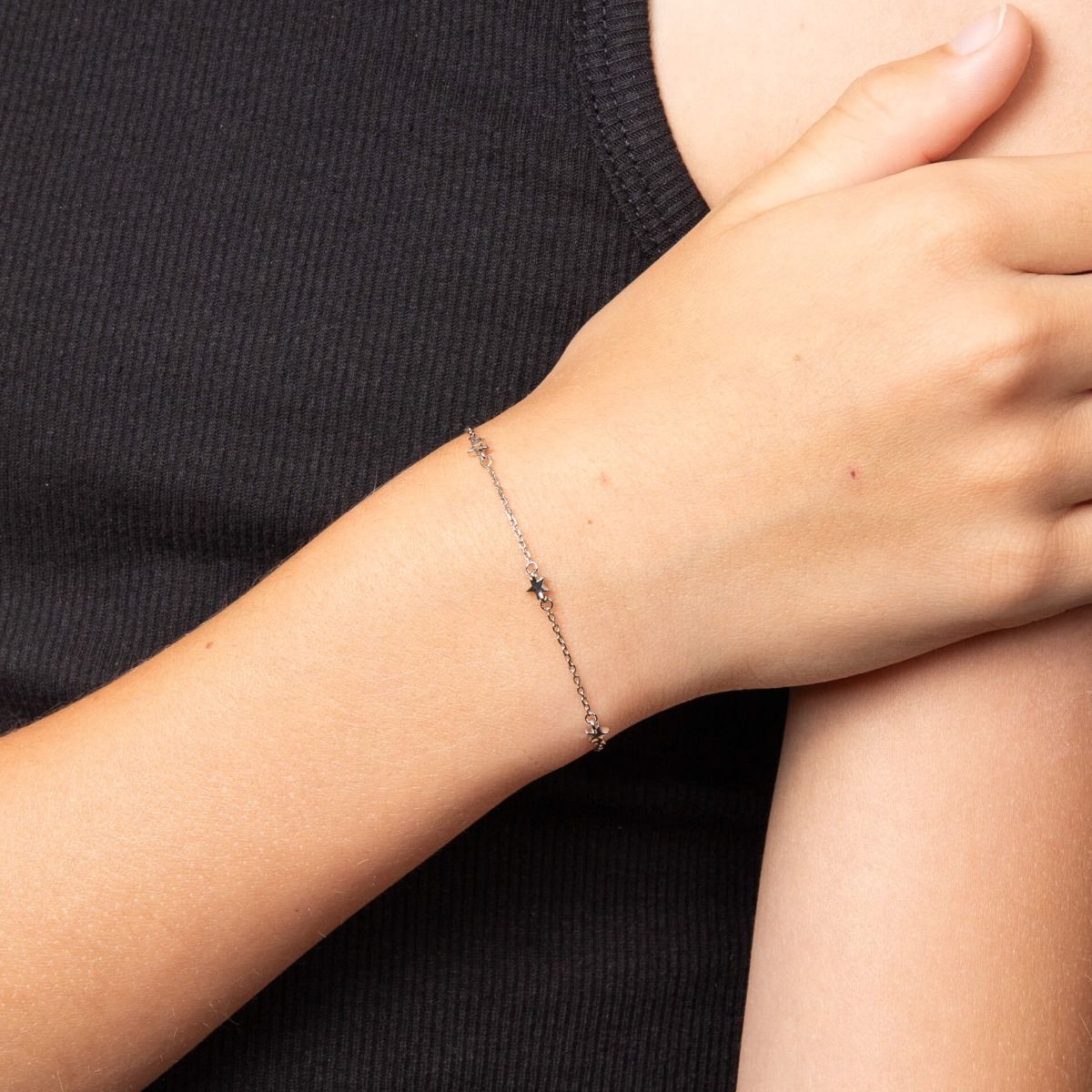 Star Station Bracelet with Diamond