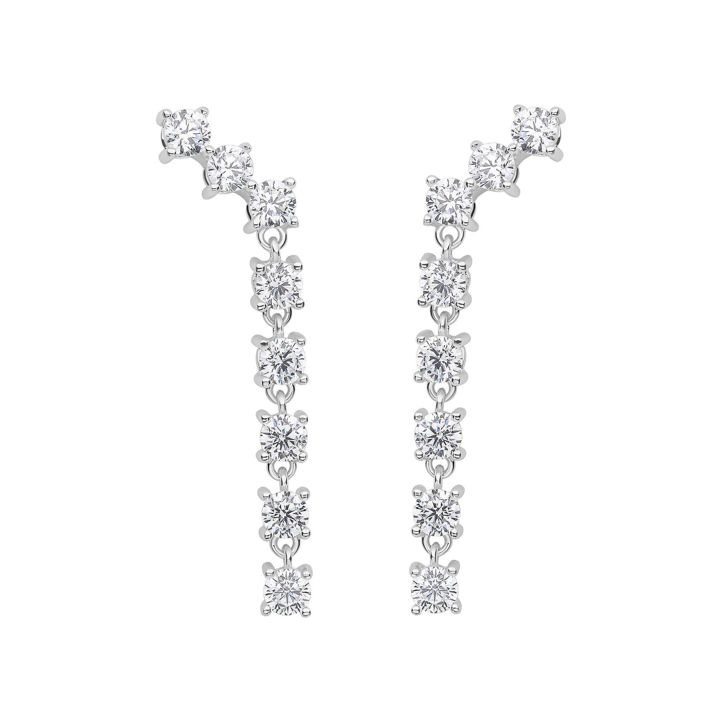 Gradient Long Drop Earrings
