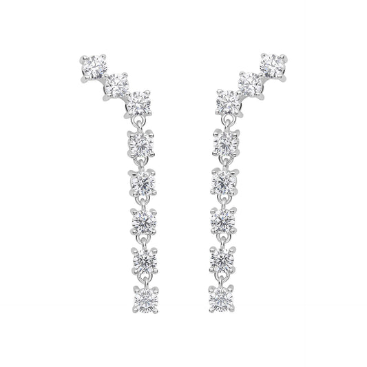 Gradient Long Drop Earrings