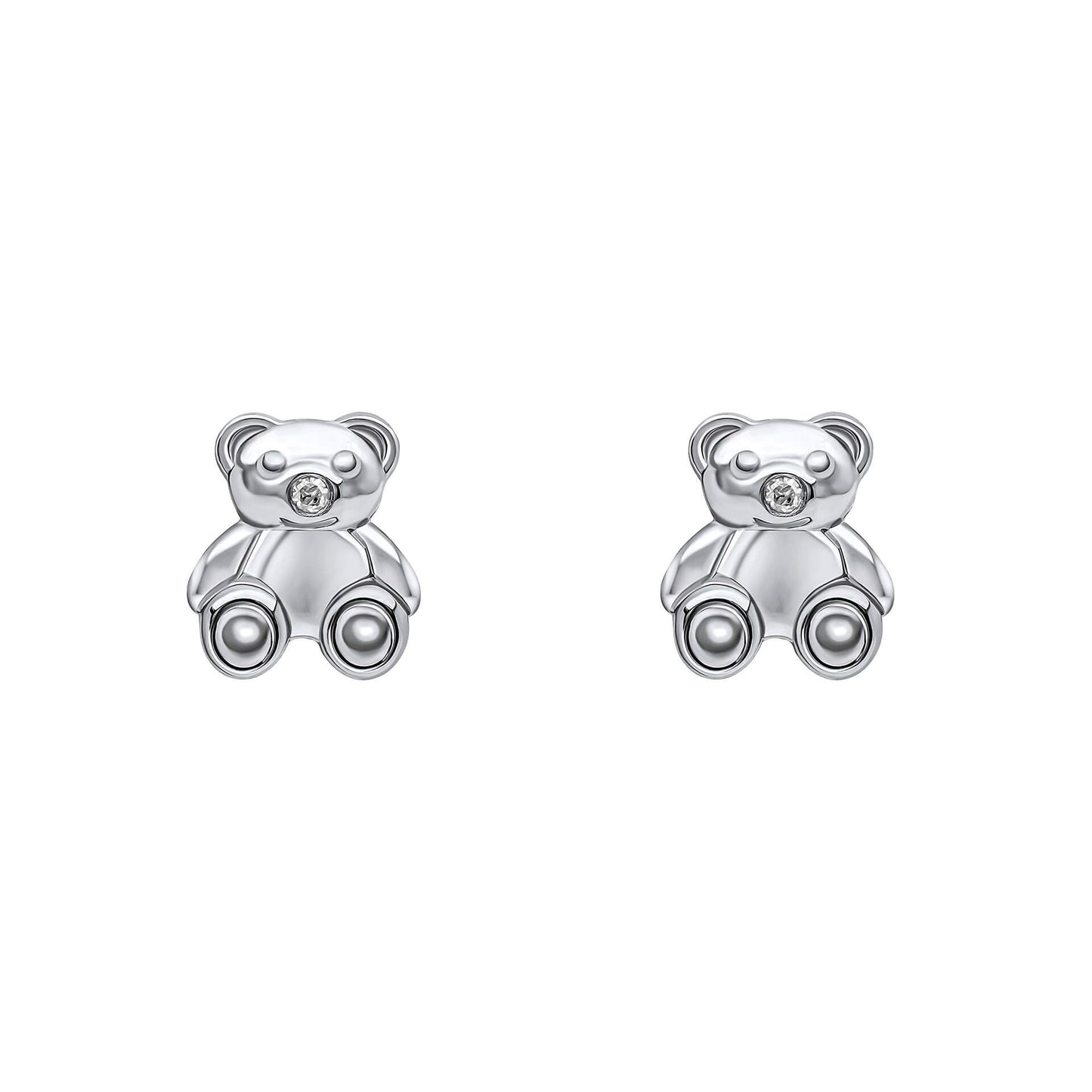 Teddy Bear Stud Earrings with Diamond