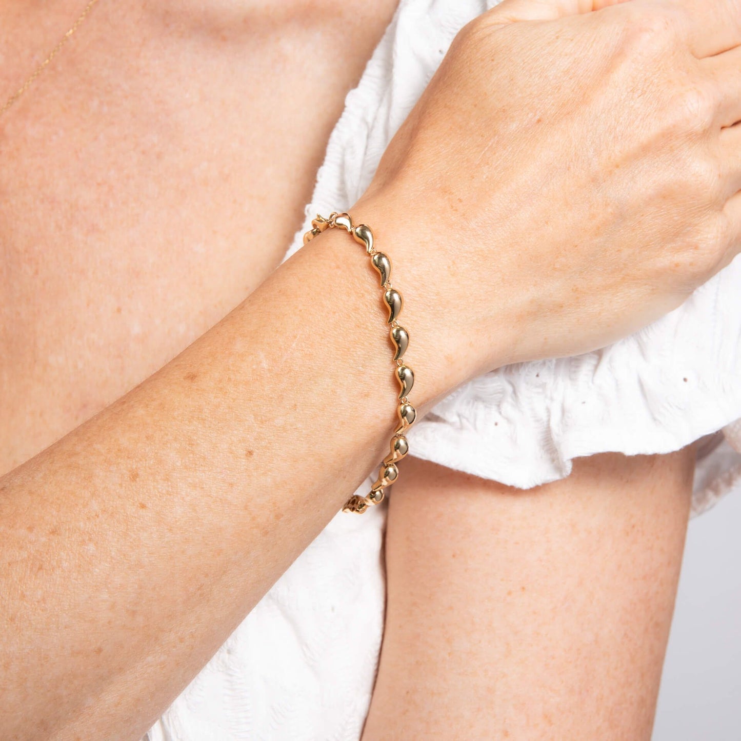 Organic Droplet Tennis Bracelet in 9ct Gold