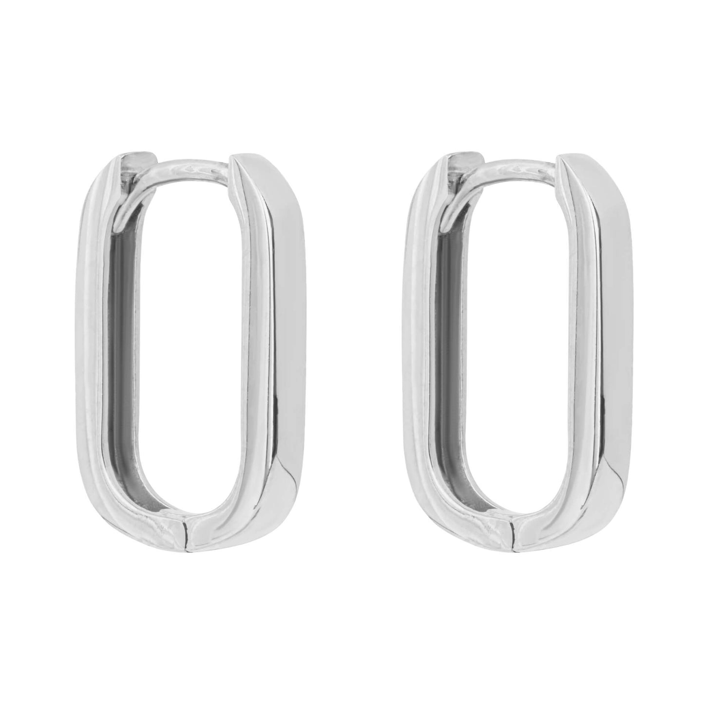 U Shape Hoop Earrings in 9ct Gold
