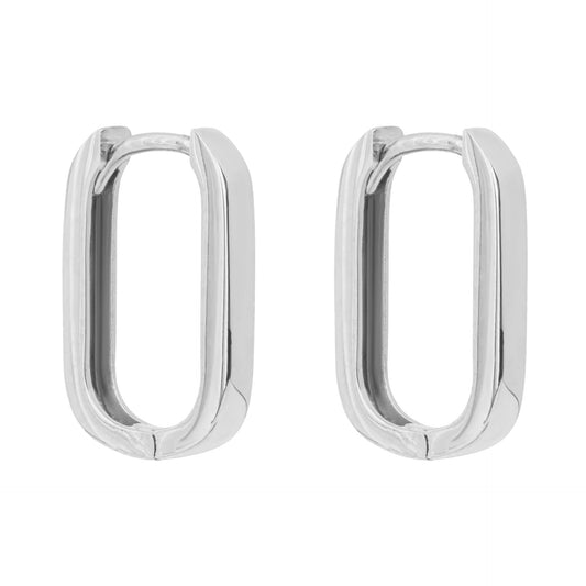 U Shape Hoop Earrings in 9ct Gold
