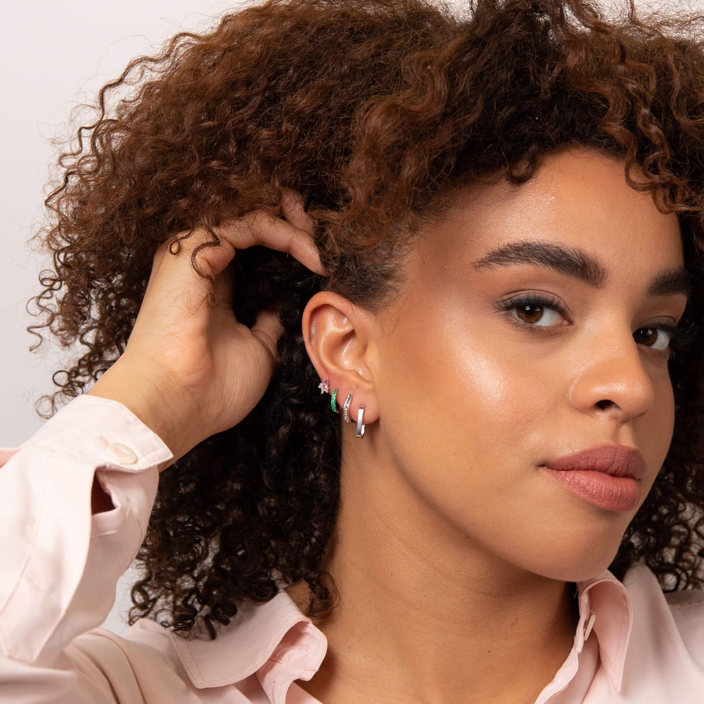 U Shape Hoop Earrings in 9ct Gold
