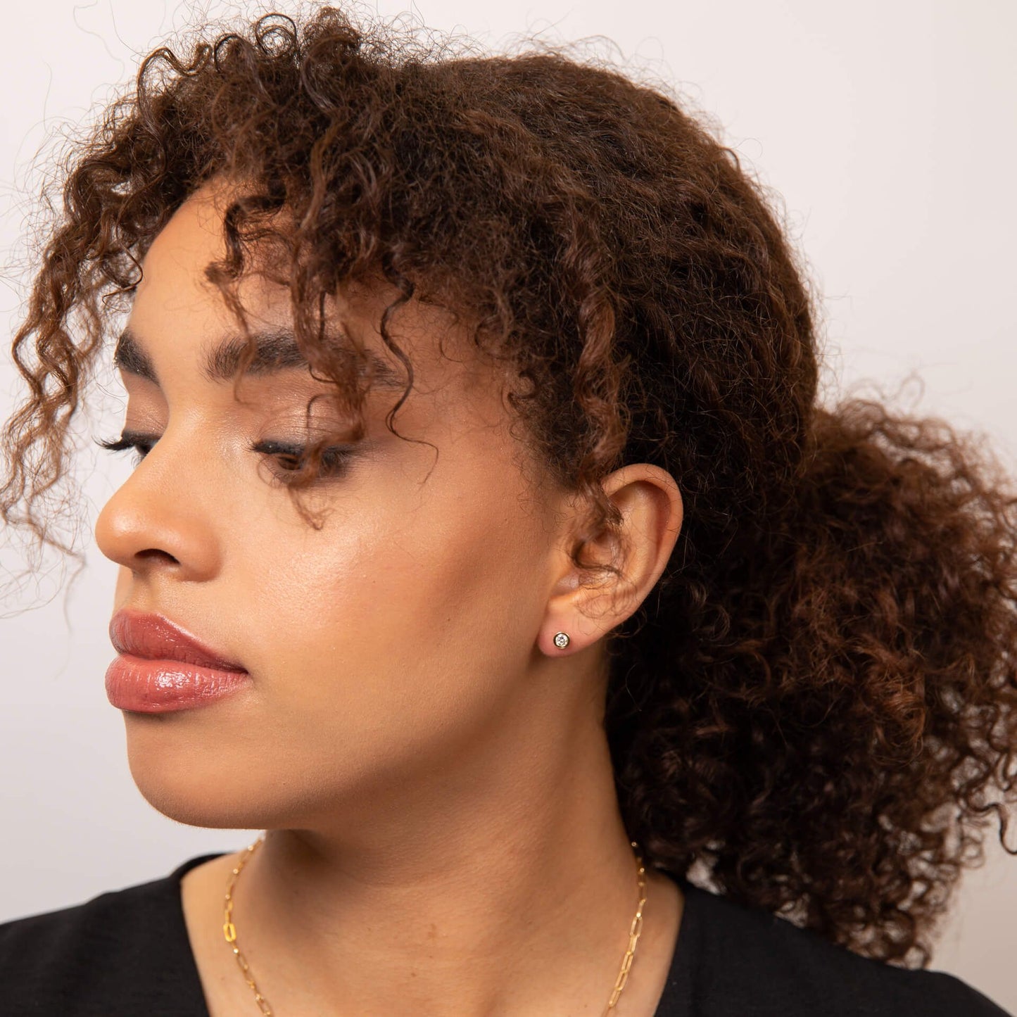 Reflections Bezel Stud Earrings in Recycled 9ct Gold