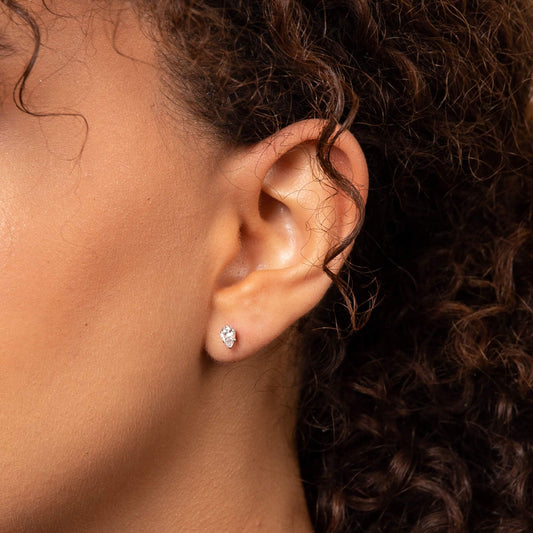 Reflections Pear Cut Stud Earrings in Recycled 9ct Gold