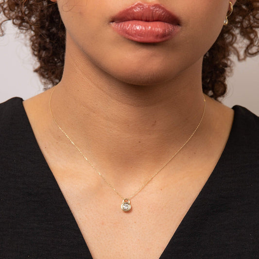 Reflections Bezel Set Necklace in Recycled 9ct Gold