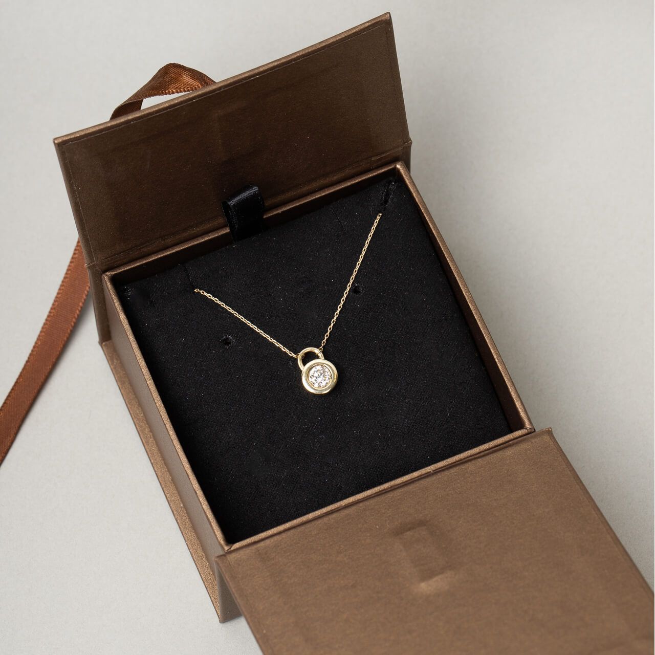 Reflections Bezel Set Necklace in Recycled 9ct Gold