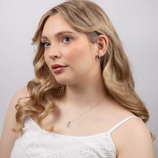 Sapphire Channel and Diamond Necklace in 9ct Gold