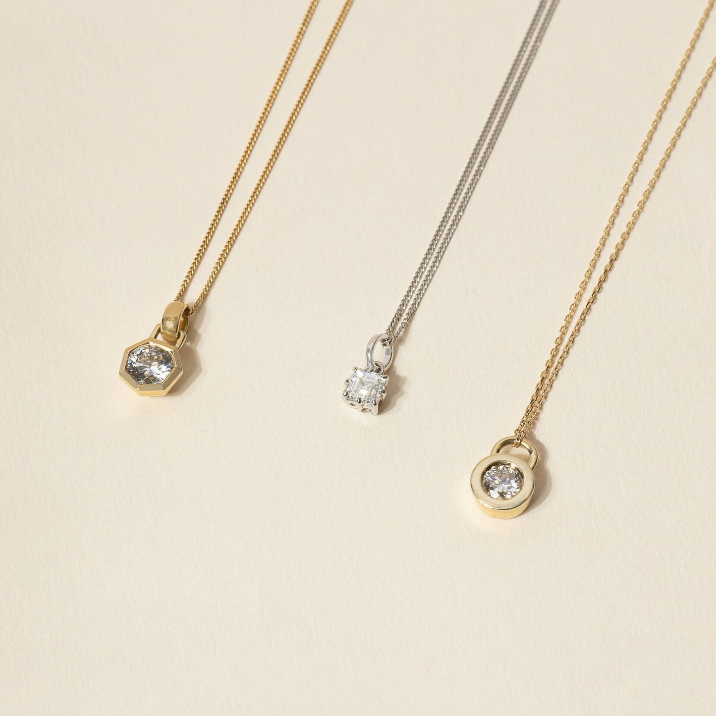 Reflections Octagon Pendant in Recycled 9ct Gold