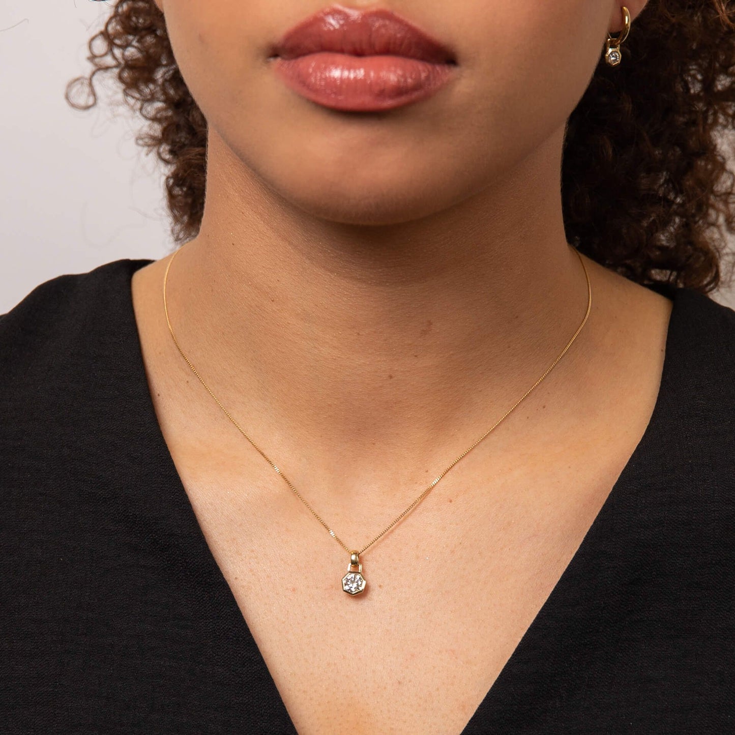 Reflections Octagon Pendant in Recycled 9ct Gold