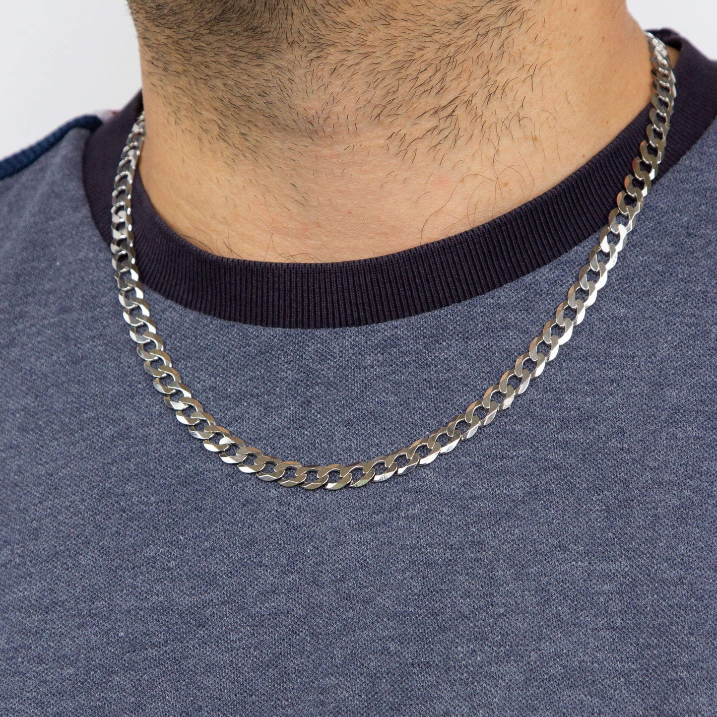Fred Bennett Heavyweight Diamond Cut Curb Chain Necklace
