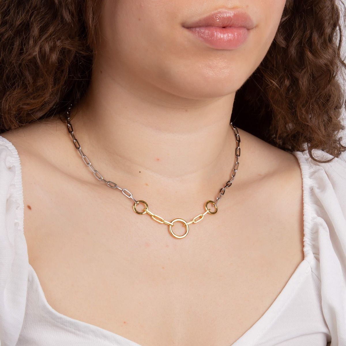 Fiorelli Open Circle Chain Link Necklace