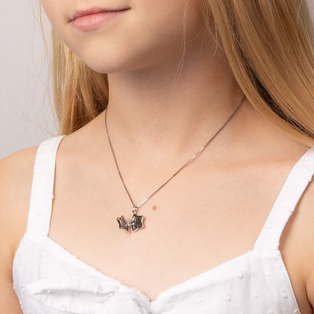 Star Locket Pendant with Diamond