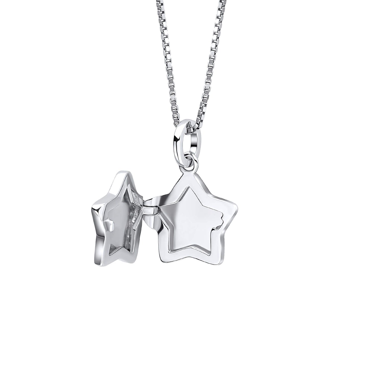 Star Locket Pendant with Diamond