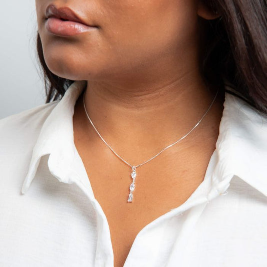 Mixed Shapes Long Pendant
