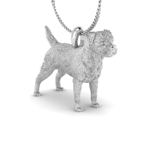 SILVER BORDER TERRIER PENDANT image 0