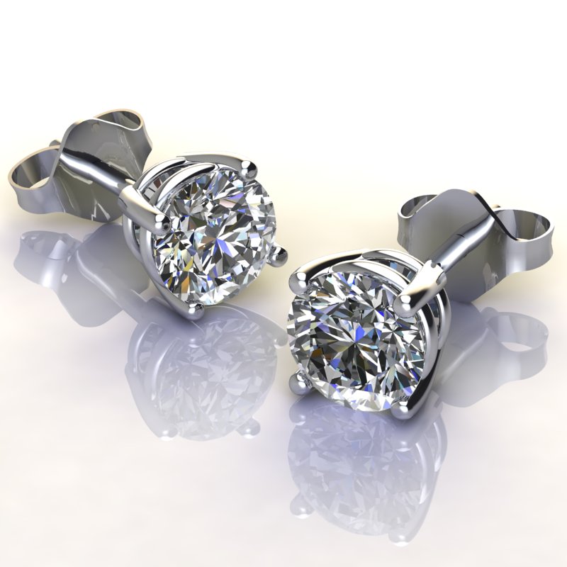 Diamond Claw set Studs 2.00ct