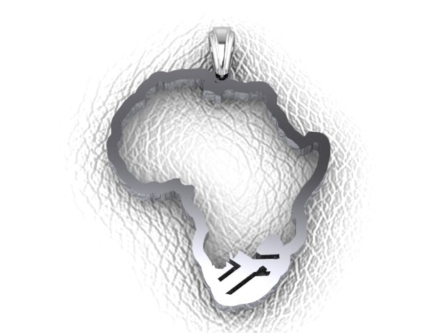 South African Flag Pendant.With silver chain. image 0