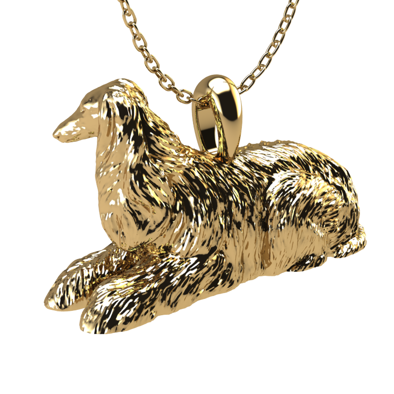Afghan hound pendant