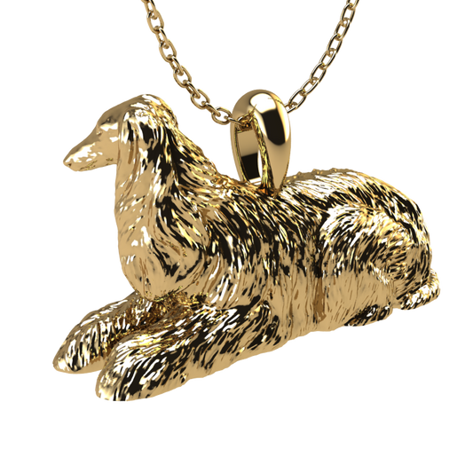 Afghan hound pendant