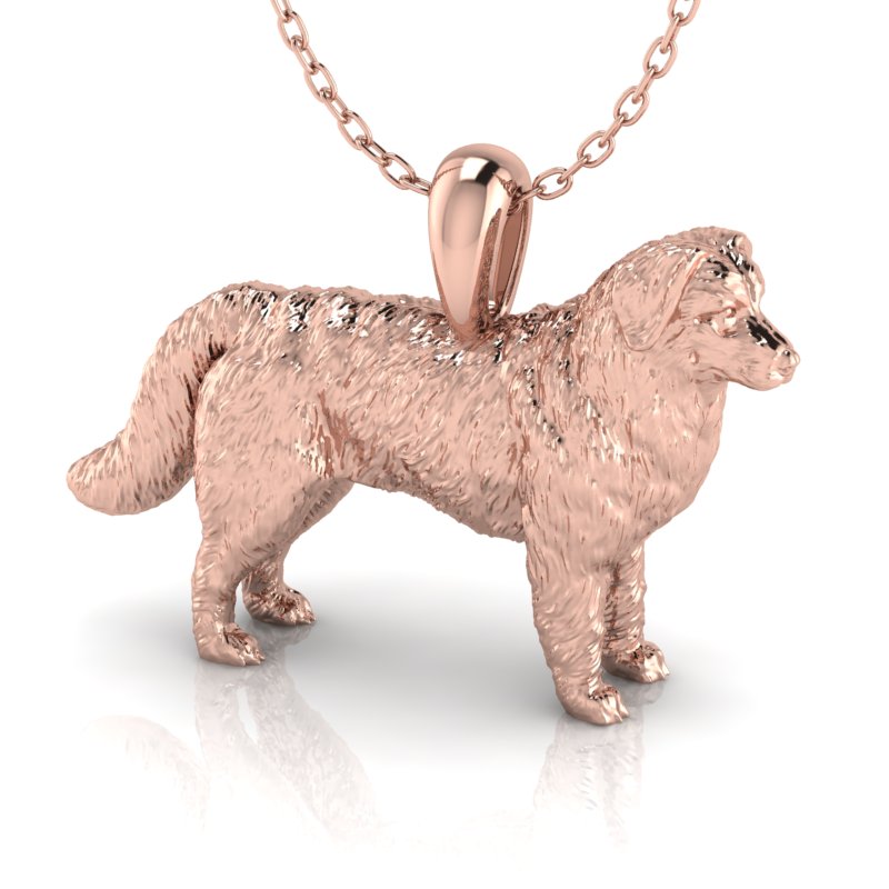 Silver dog pendant necklace with textured fur details on a chain, perfect accessory for dog lovers and jewellery enthusiasts worldwide, also available in solid gold. Made by Chris Simpson Designs in the United Kingdom.