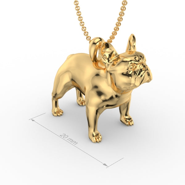 Silver dog pendant necklace with textured fur details on a chain, perfect accessory for dog lovers and jewellery enthusiasts worldwide, also available in solid gold. Made by Chris Simpson Designs in the United Kingdom.