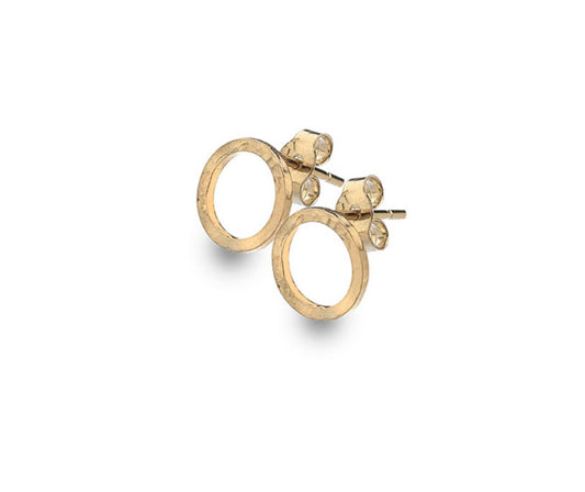 Square circle stud earring