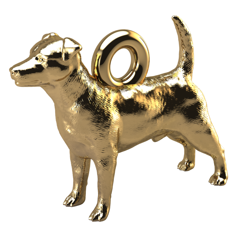 Silver dog pendant necklaces and charms with textured fur details on a chain, perfect accessory for dog lovers and jewellery enthusiasts worldwide, also available in solid gold. Made by Chris Simpson Designs in the United Kingdom.